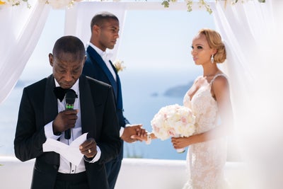 Bridal Bliss: Jordan and Essie’s Romantic Santorini Wedding Is the Epitome Of Wedding Goals